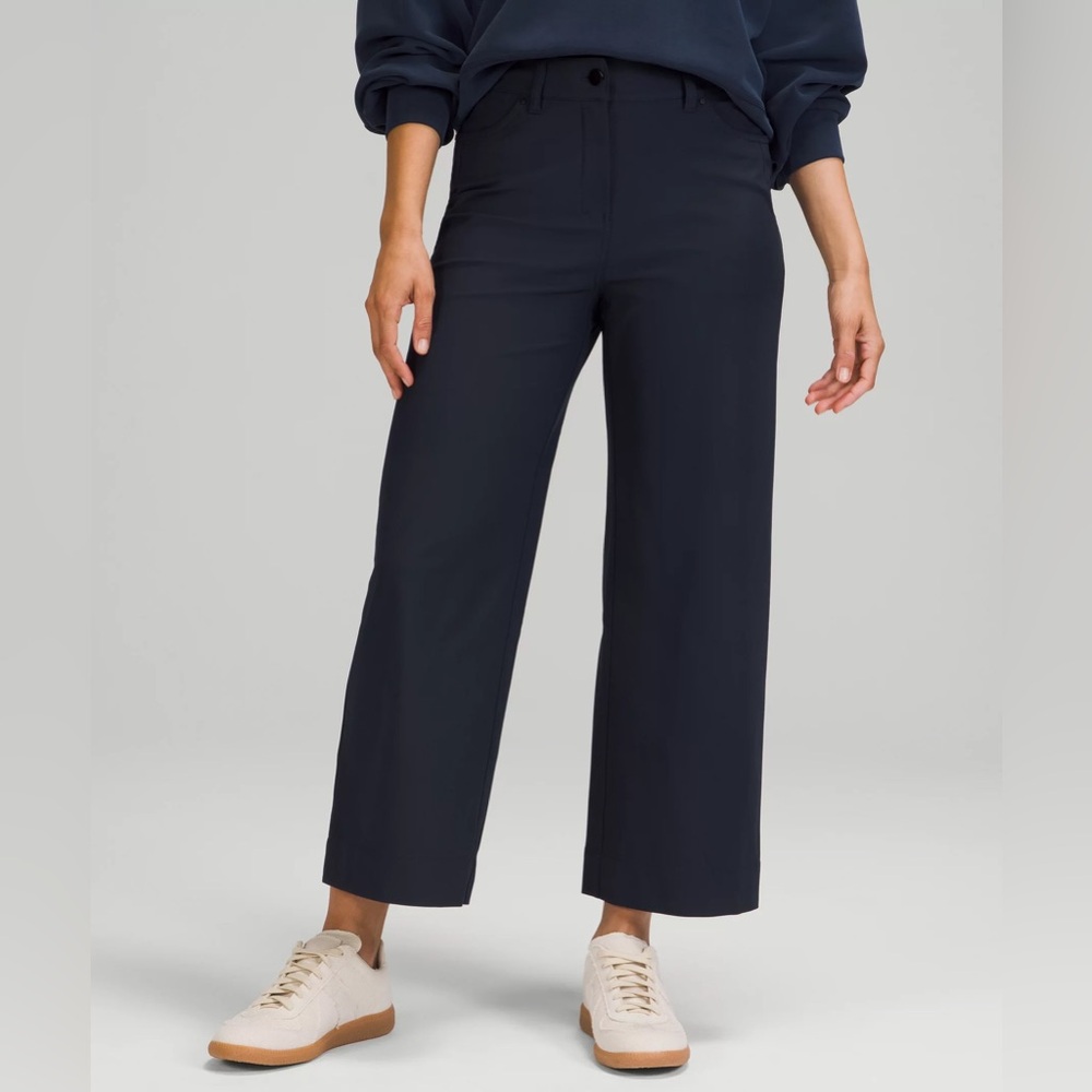 Lululemon City Sleek 5 Pocket High-Rise Wide-Leg Pant 7/8 Length True Navy
